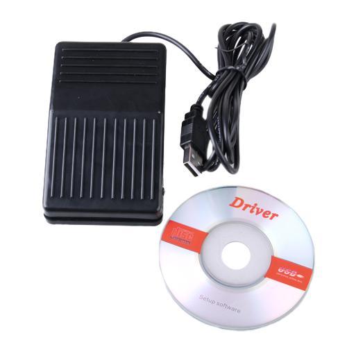 USB Foot Switch Pedal Control Keyboard Mouse PC Game Plastic