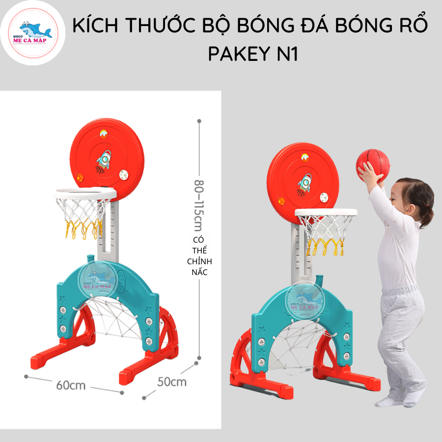 Cầu trượt xích đu cho bé PAKEY N1, COMBO Liên hoàn 5 in 1 cho bé TẶNG KÈM Cây Bộ Bóng Rổ Hàng CAO CẤP