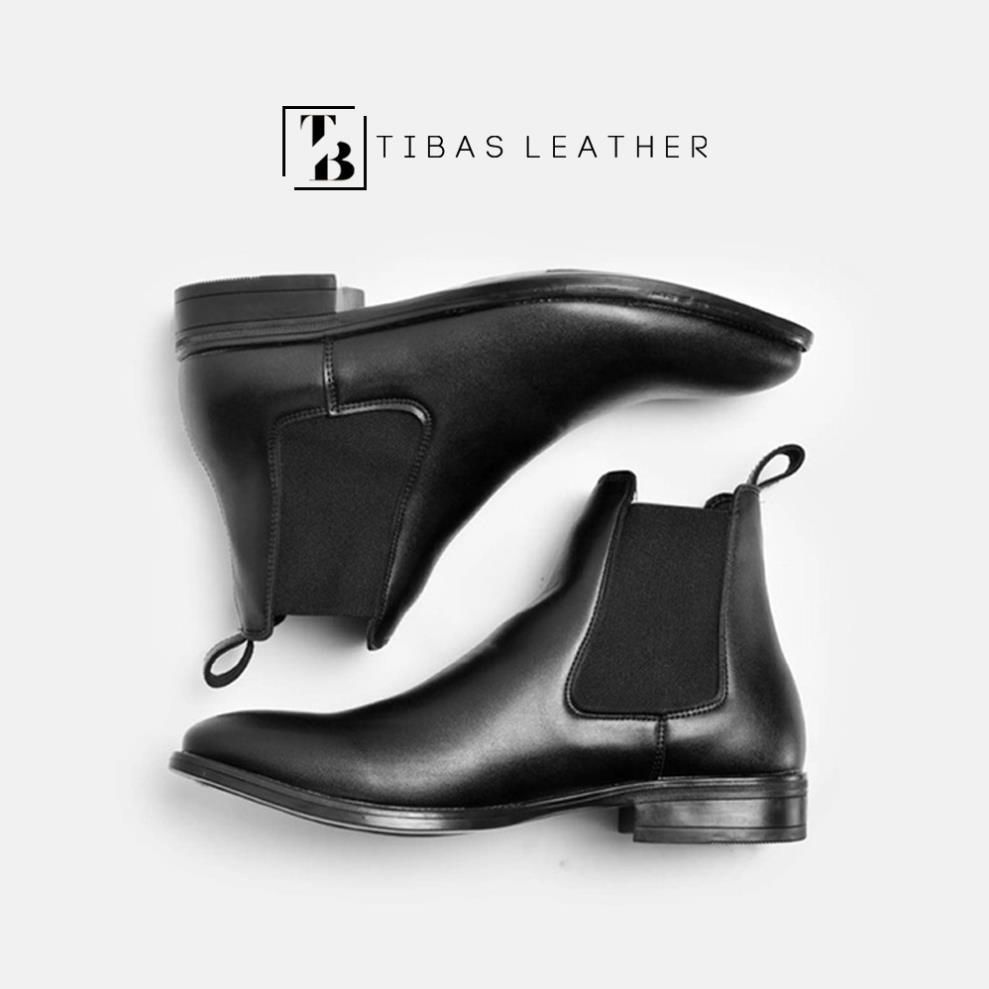 Hàng cao cấp Giày Chelsea Boots Da Nguyên Tấm Cao Cấp Không Nhăn, Chelsea Boot Cổ Cao Phong Cách Lịch Lãm TIBAS