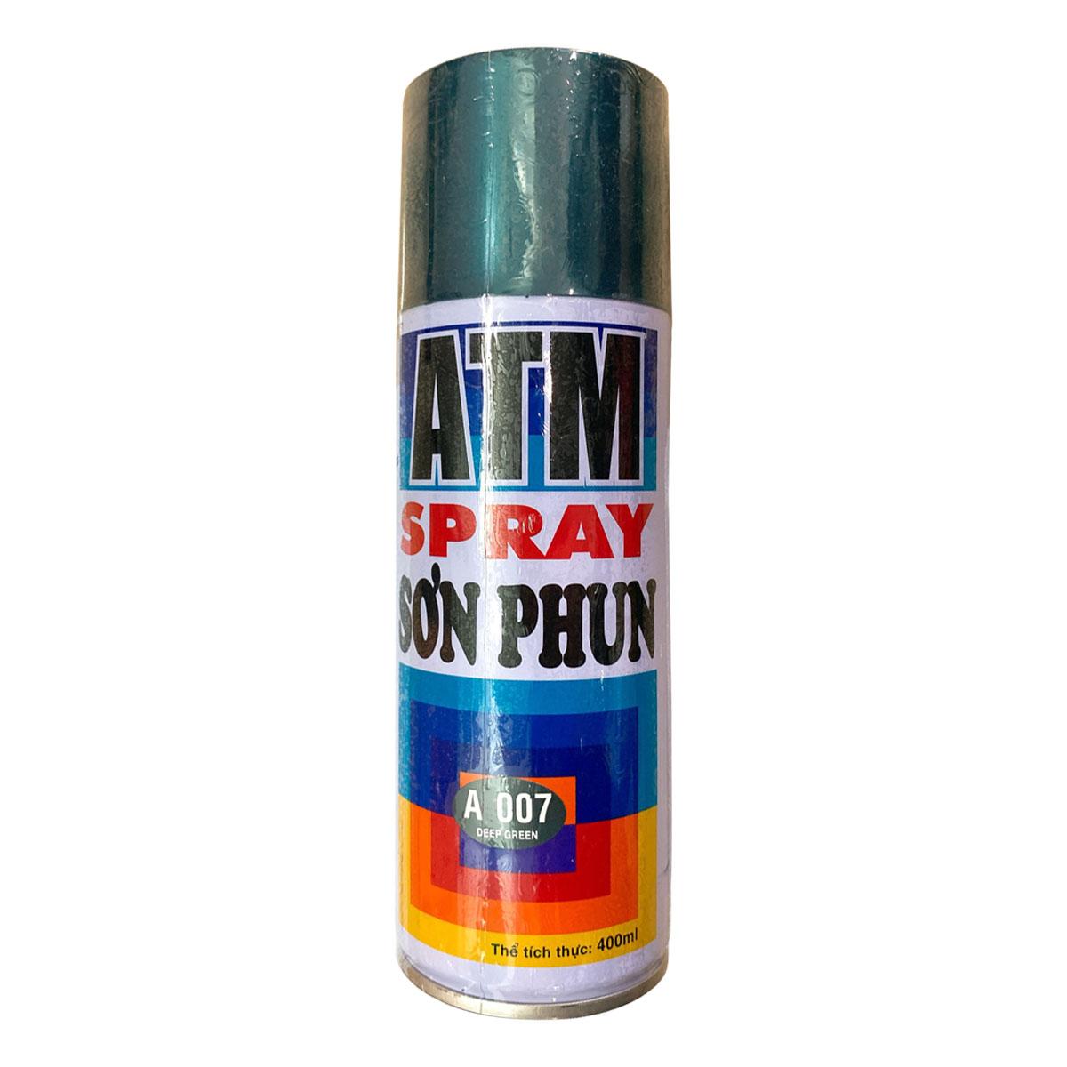 Sơn xịt ATM cho xe máy Spray A007 Deep Green ( Xanh đậm )