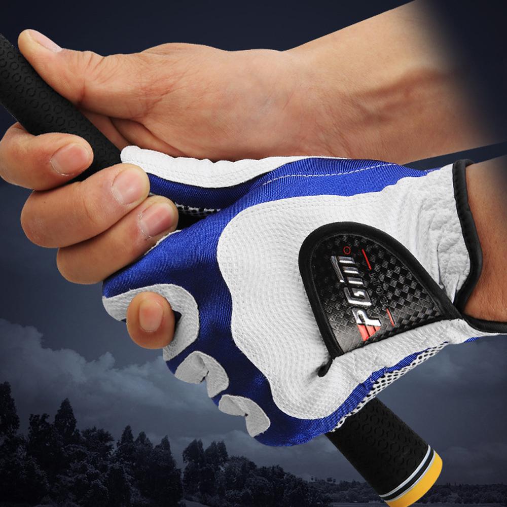 Gói 1 Cái Găng Tay Golf Nam Trái Tay Phải Mềm Mại Thoáng Khí Da PU Da Lycra Với Bóng Bút Golfer nam Thể Thao Găng Tay Ngoài Trời Color: white blue left hand Size: X-Large XL