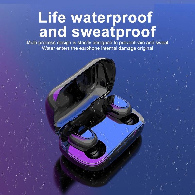 Tai Nghe Bluetooth Chụp Tai Tai Nghe 5.0 Tws L21 Pro Stereo Tai Nghe Nhét Tai Không Dây Tai Nghe Toàn Phương Âm Thanh Android IOS IPX5 Chống Thấm Mồ Hôi