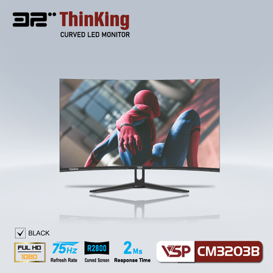 Màn hình CONG LCD VSP 32inch ThinKing  Master Gaming VL32 (CM3203B) 75Hz - Hàng Chính Hãng