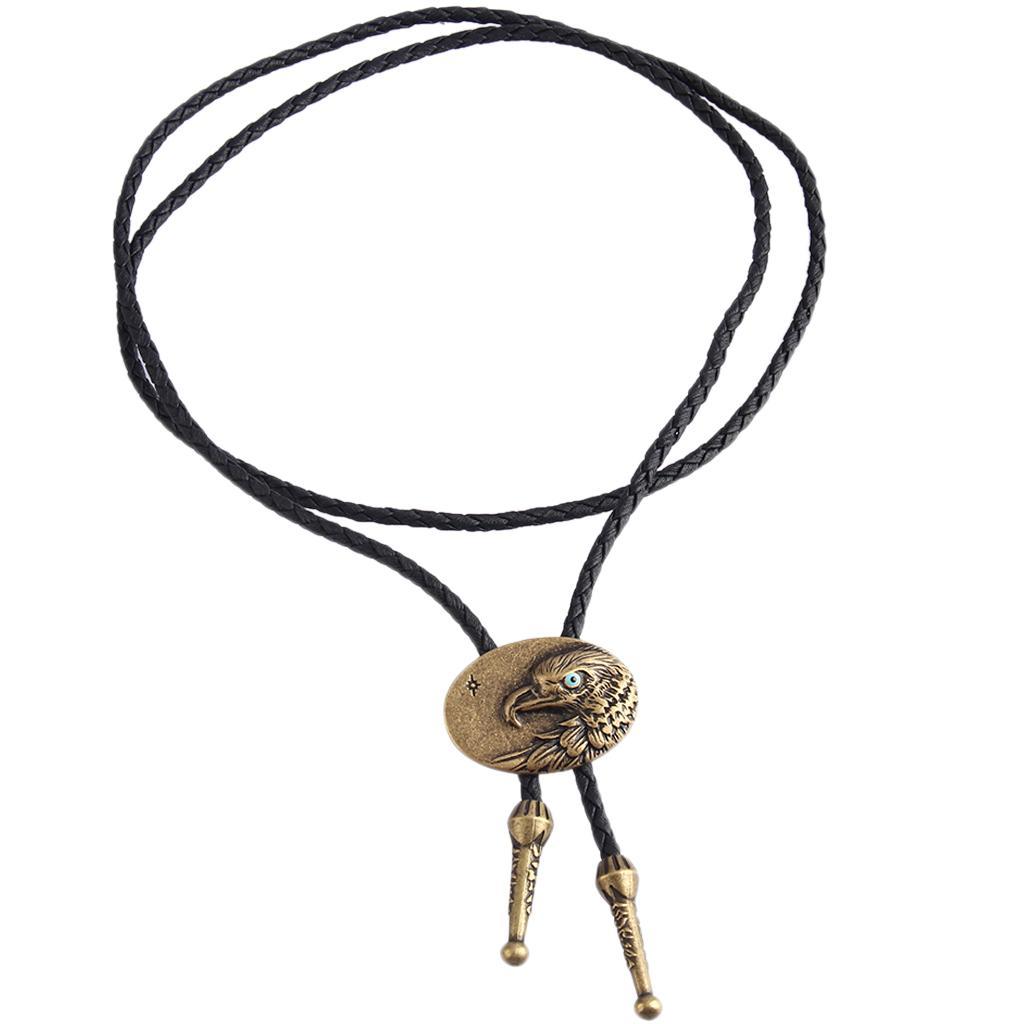 Vintage Style Eagle Pendant Western Cowboy Bolo Tie  Necklace