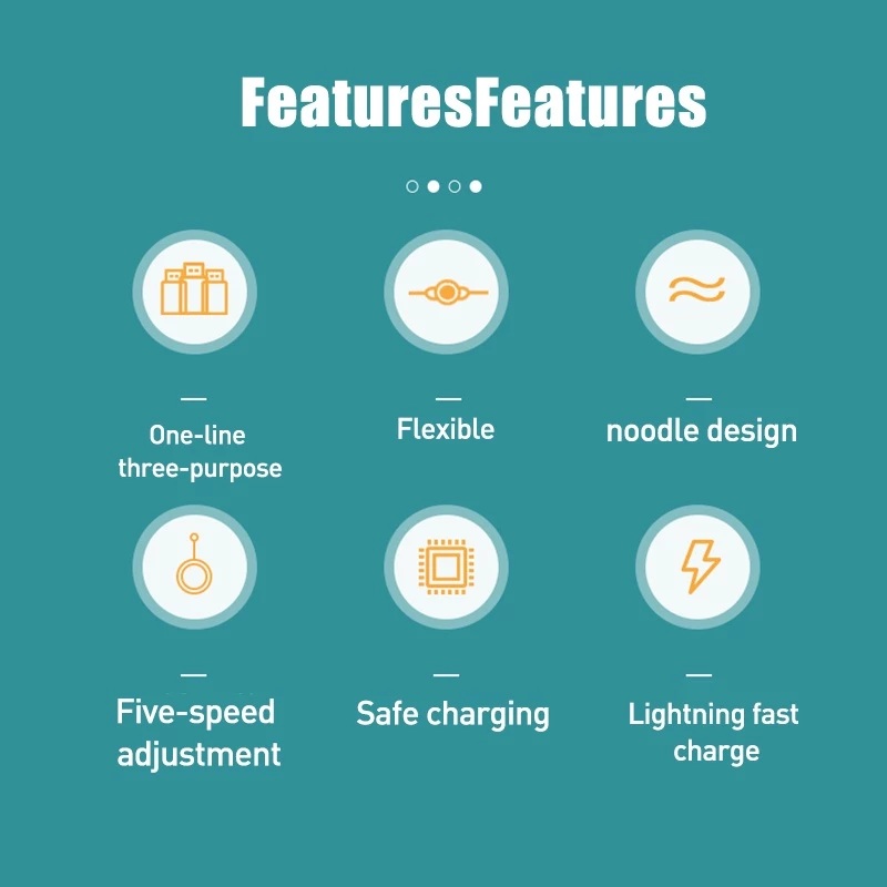 Dây Cáp Sạc nhanh 6A 100W 3 Trong 1 Rút Được gọn tiện lợi Cho Huawei Honor Xiaomi Samsung - miếng lót chuột