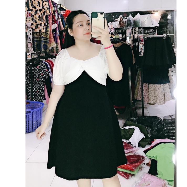 ĐẦM SUÔNG NƠ NGỰC TRẮNG BIGSIZE 58-90KG