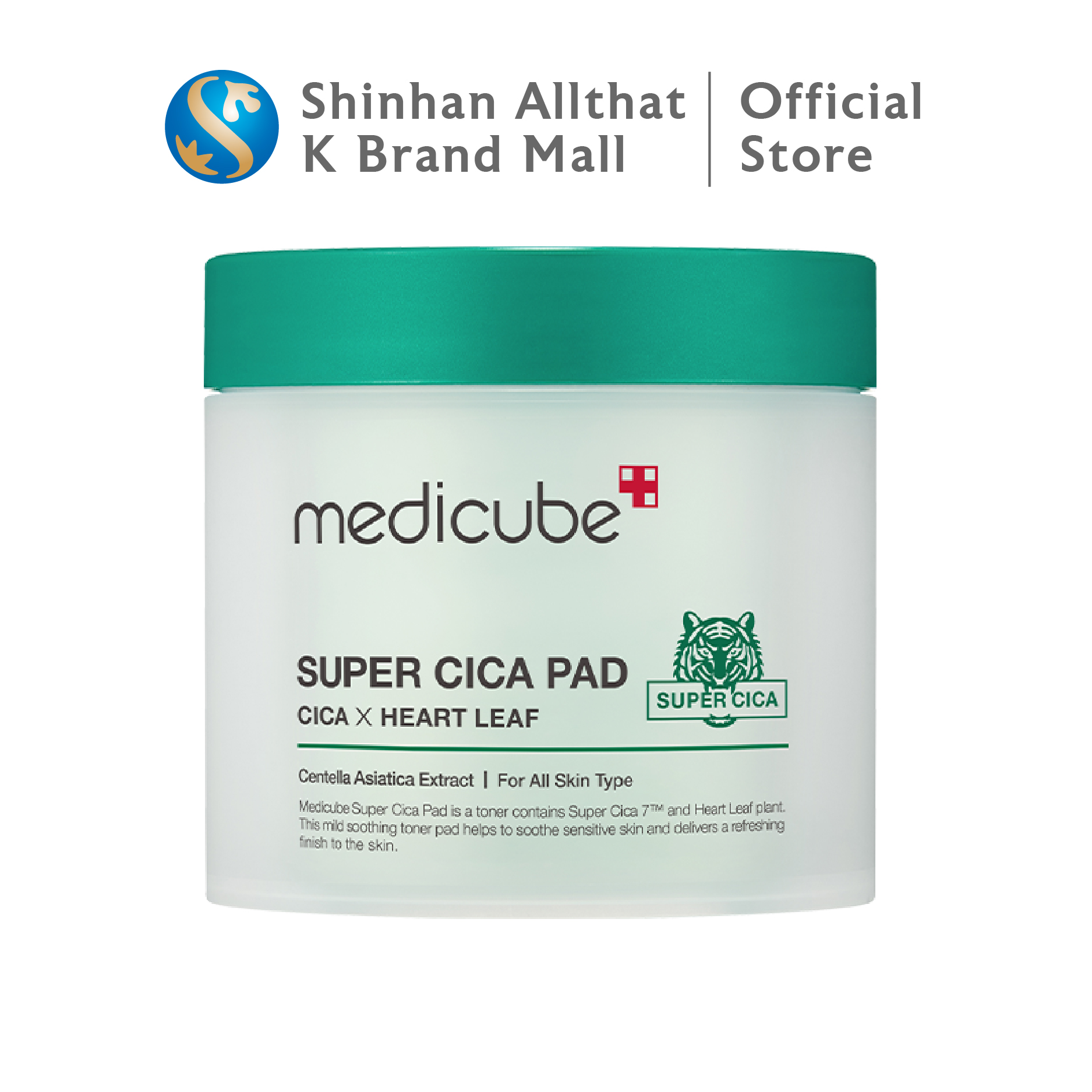 Toner Dịu Da Nhạy Cảm Chiết xuất rau má - cấp ẩm sâu Medicube Super Cica Pad (Vegan) 150g/70 miếng