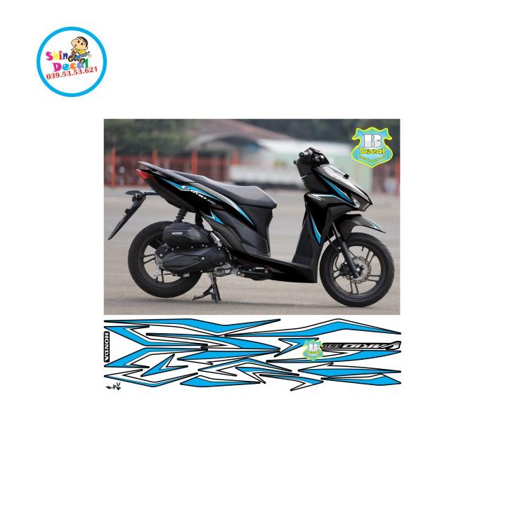 Tem rời vario 150 dán xe đen nhiều màu