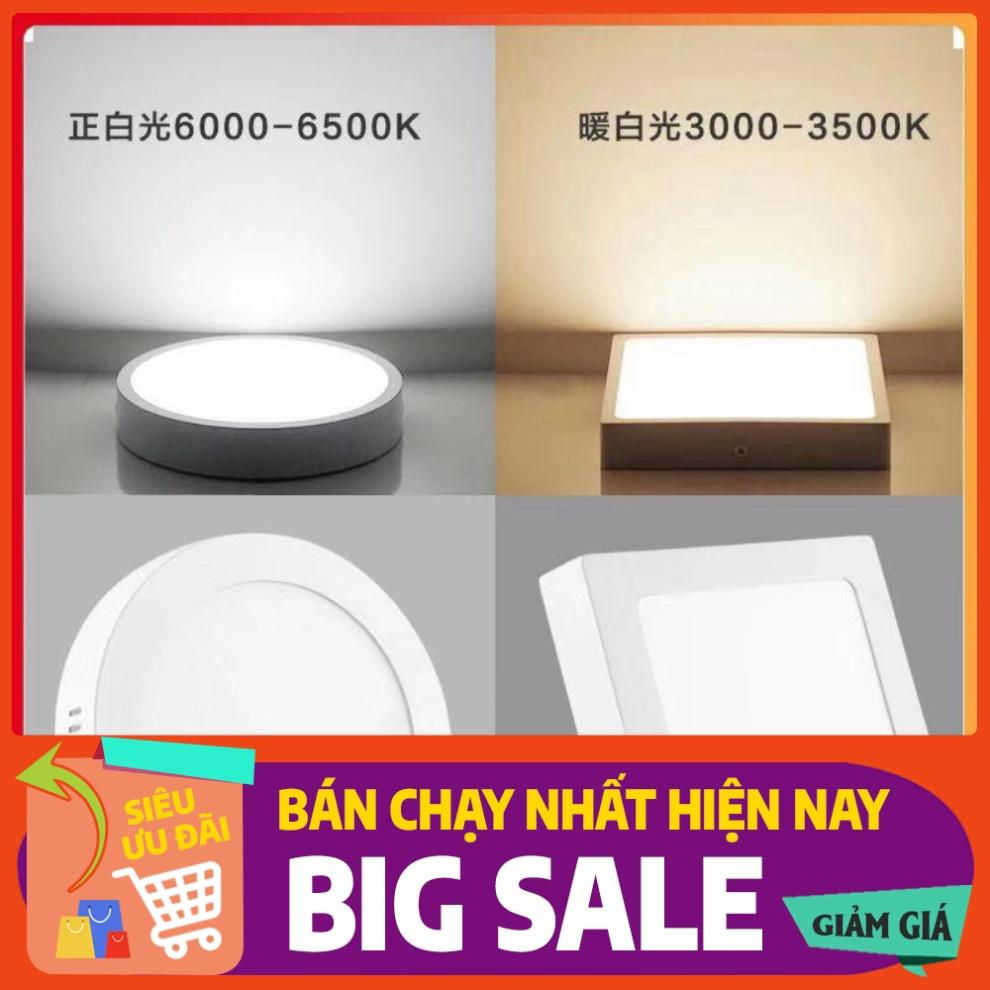 ĐÈN ỐP TRẦN NỔI, ĐÈN PANEL CHIẾU SÁNG 6W -24W TRÒN VUÔNG Trắng Vàng