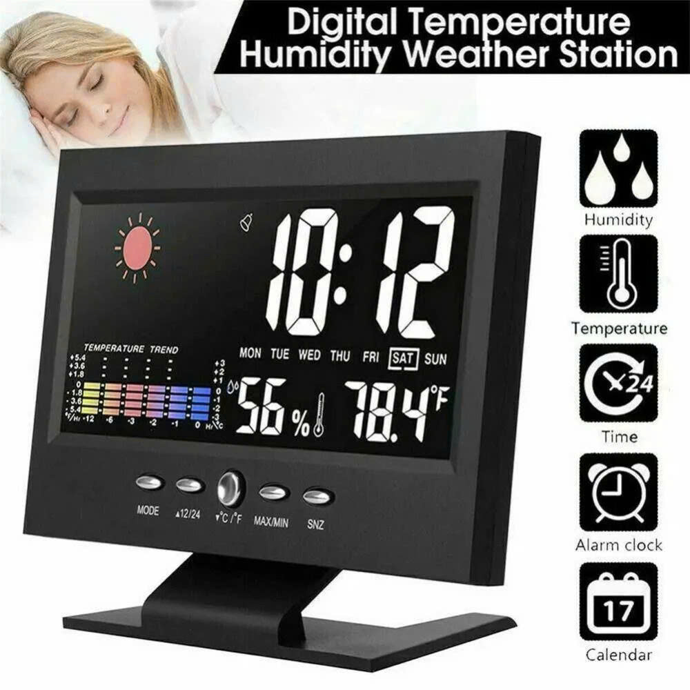 Đồng Hồ Điện Tử Để Bàn Màn Hình LED – Báo Giờ, Nhiệt Độ, Hẹn Giờ Đa Năng