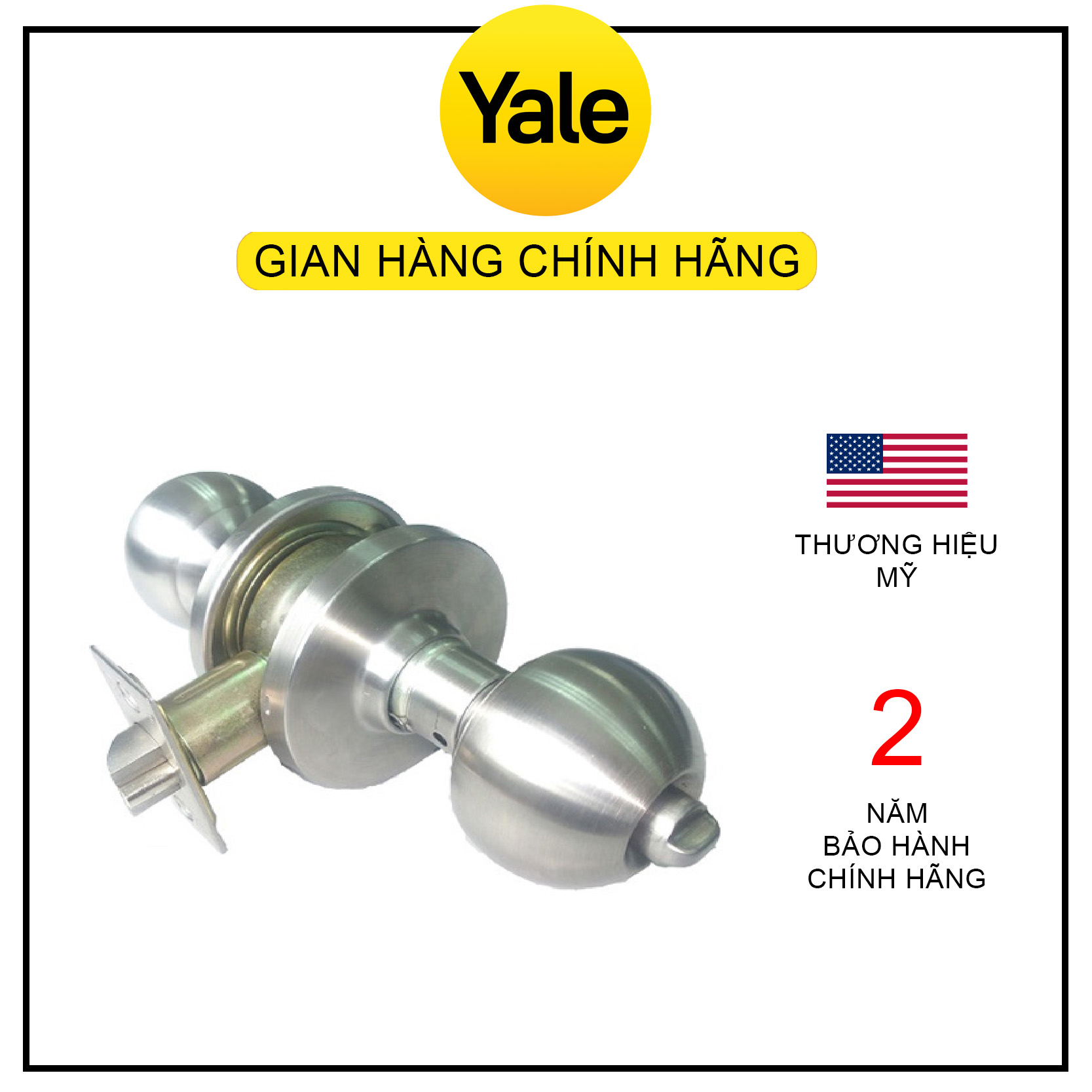 Khóa nắm tròn cửa phòng tắm VCA5322 US32D