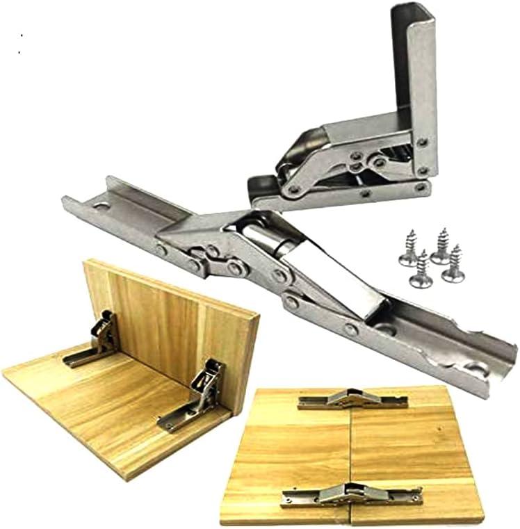 2 Chiếc Thép Không Gỉ 90 Độ Gấp Bản Lề Giấu Chân Đế Bàn Hỗ Trợ Bản Lề Đồ Phụ Kiện Gấp Kệ
