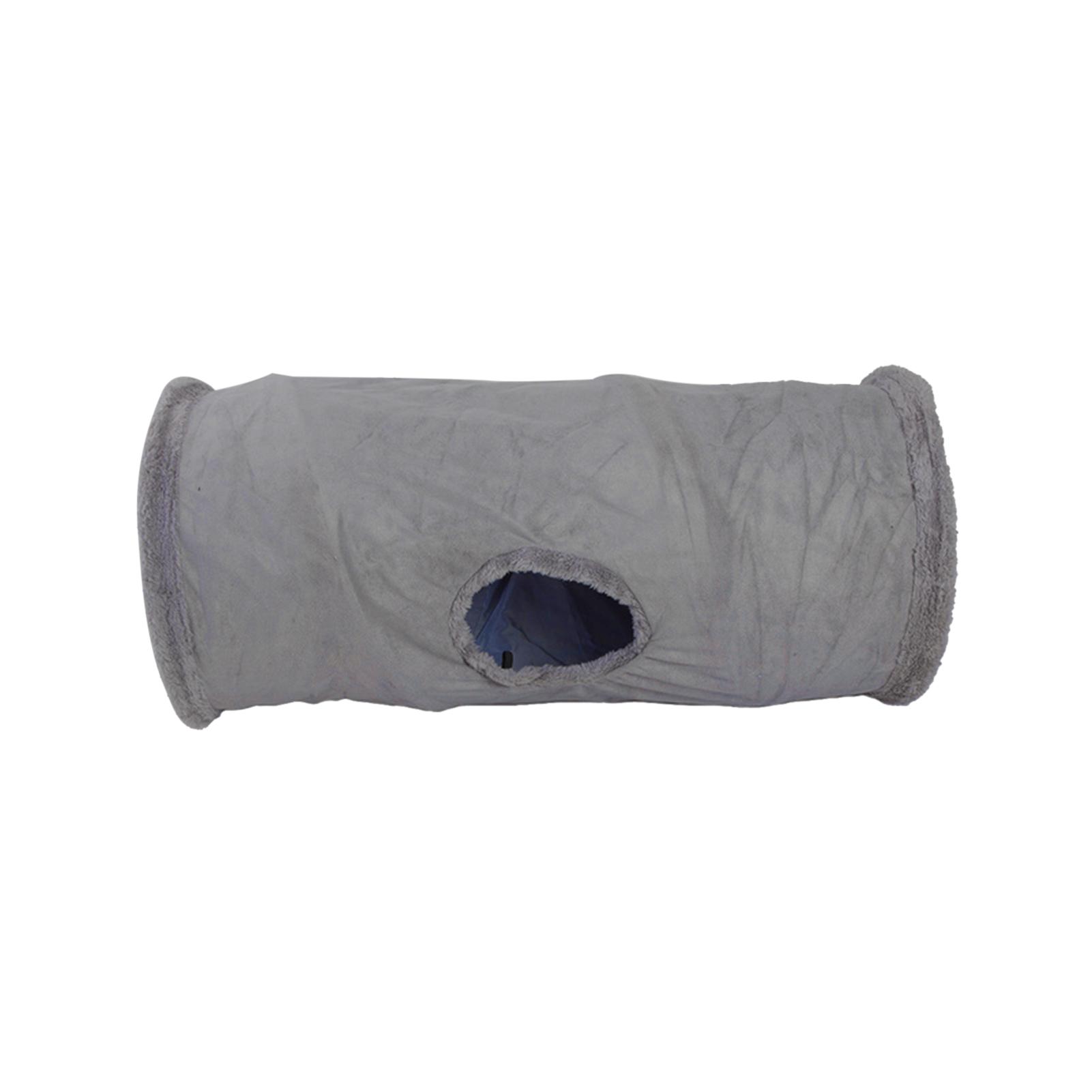Đồ chơi cho mèo kiểu đường hầm, bằng da lộn có quả bóng, 67 * 30cm