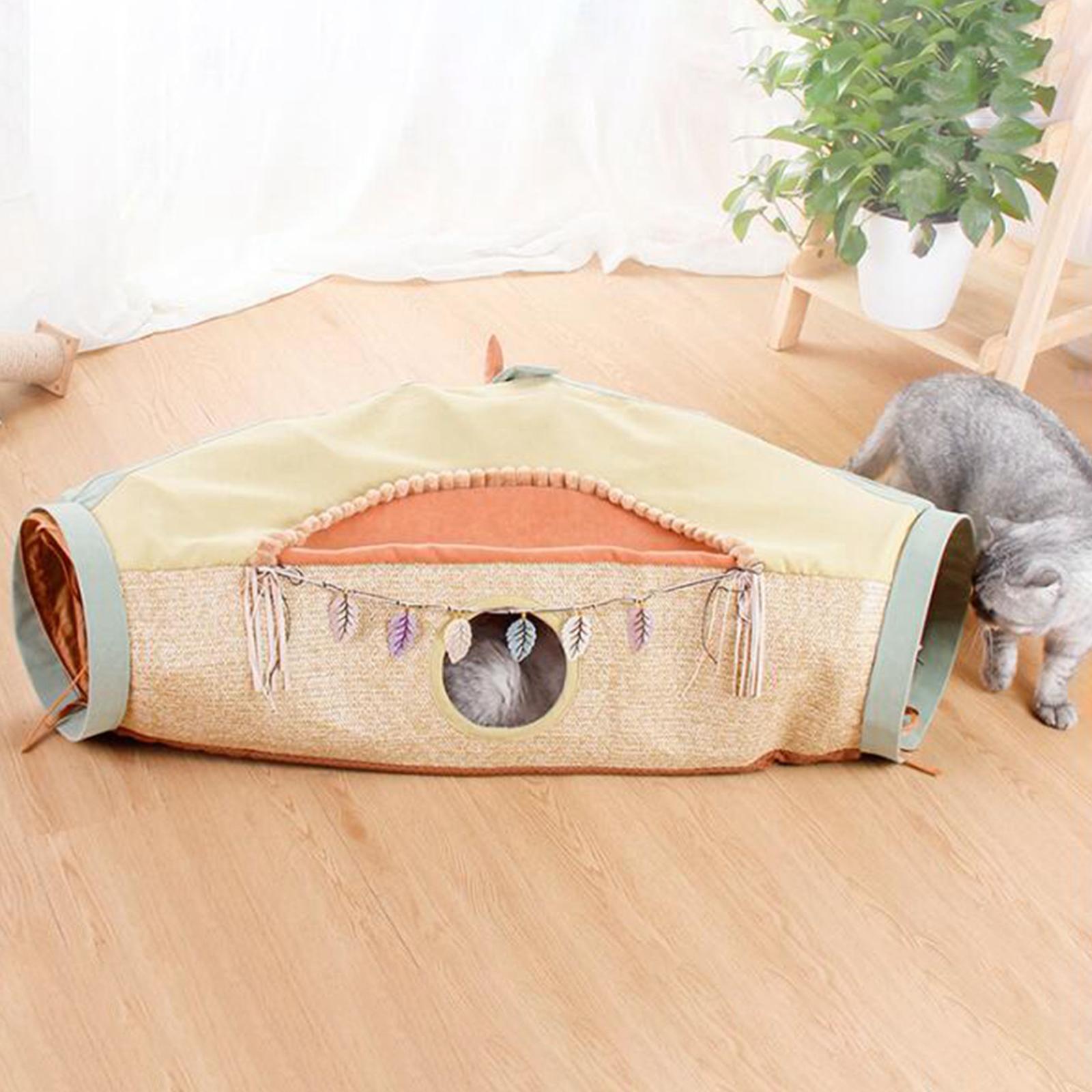 Collapsible Cat Tunnels Tube Maze Tubes Bed House Interactive Toys for Ferrets Kitten