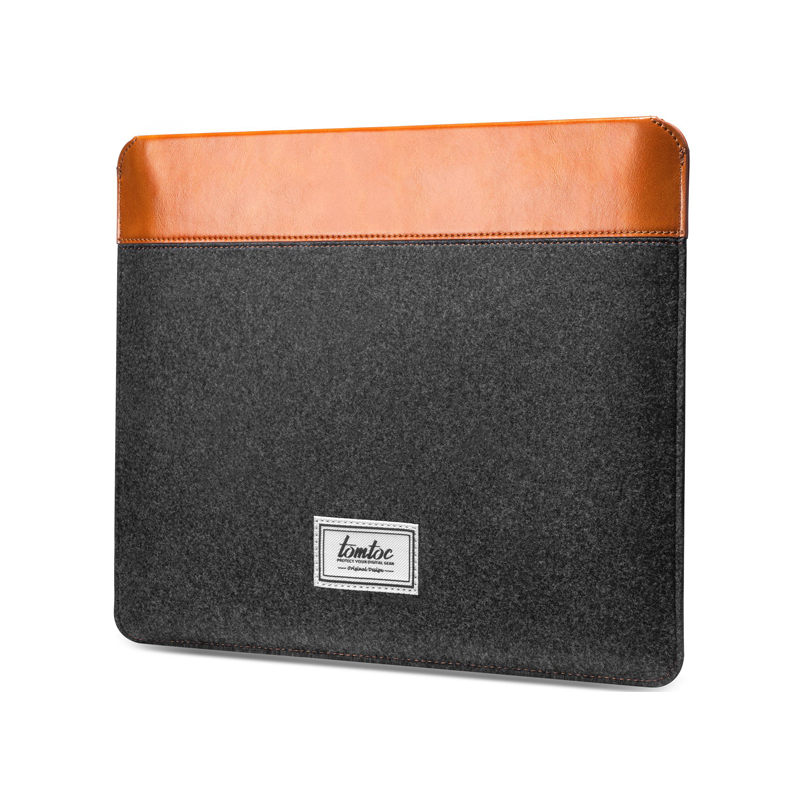 Túi chống sốc chính hãng TOMTOC (USA) Felt &amp;amp; PU Leather - H16-E01 cho Macbook 15-16 inch/Dell XPS 15