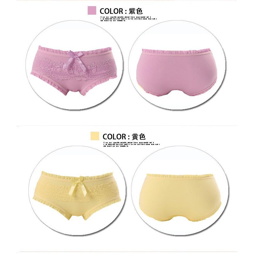 Quần Lót Cotton Ren Hoa Cao Cấp QL12