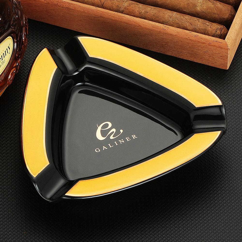 GALINER M03 - Gạt Tàn Cigar 3 Điếu Lớn, Chất Liệu Sứ Cao Cấp, Phong Cách Châu Âu Sang Trọng (cigar ashtray)