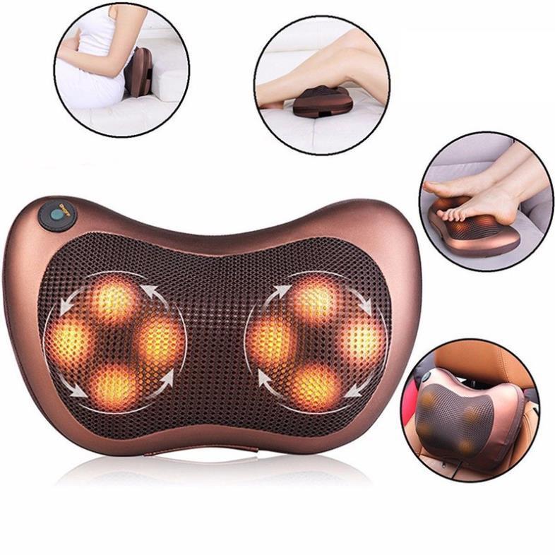 Máy Massage Cổ, Gối Massage Cổ Hồng Ngoại 8 Bi Cao Cấp Hàn Quốc,