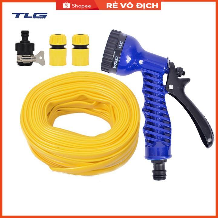 Bộ dây tăng áp 3 lần vòi xịt nước rửa xe, tưới cây loại 15m  206843