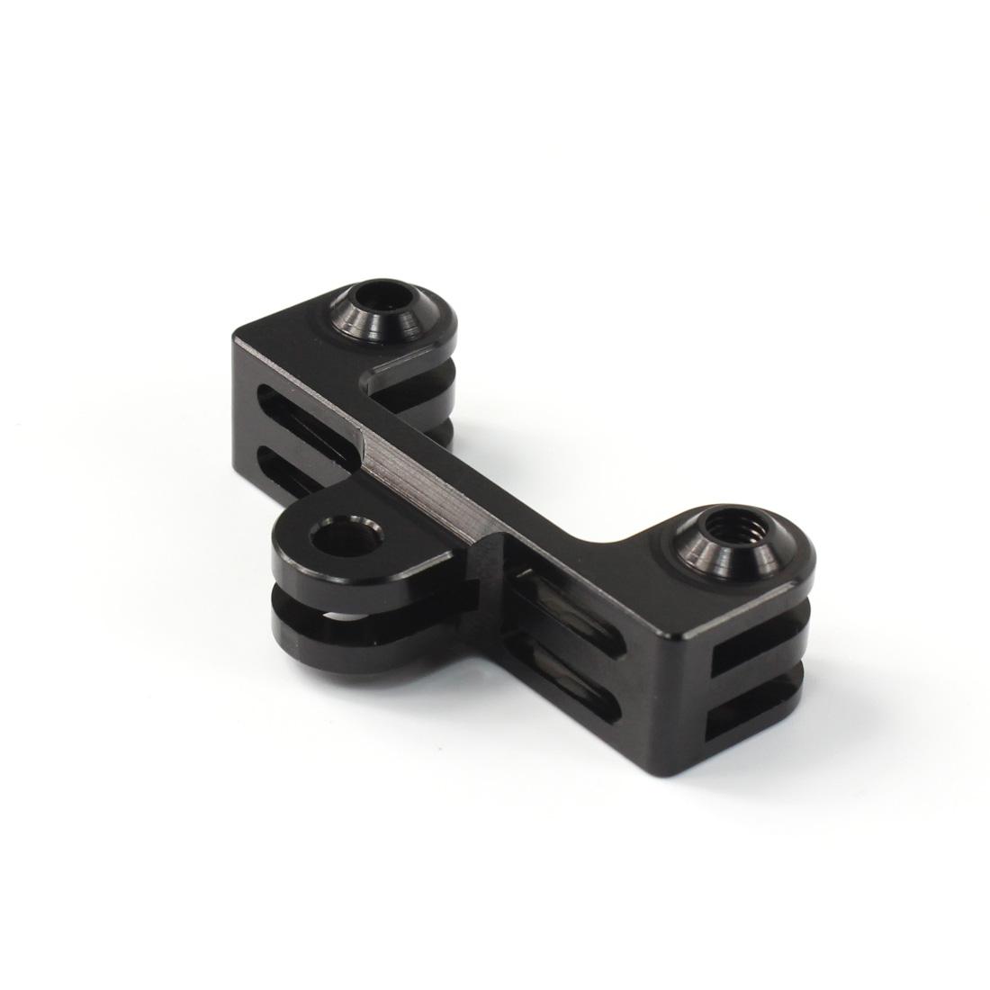 Nhôm 2 Đầu Giá Đỡ Hai Chiều Adapter Đèn LED Giá Đỡ Cho GoPro 9 8 7 6 5 SJcam Xiaoyi Insta360 Camera Hành Động