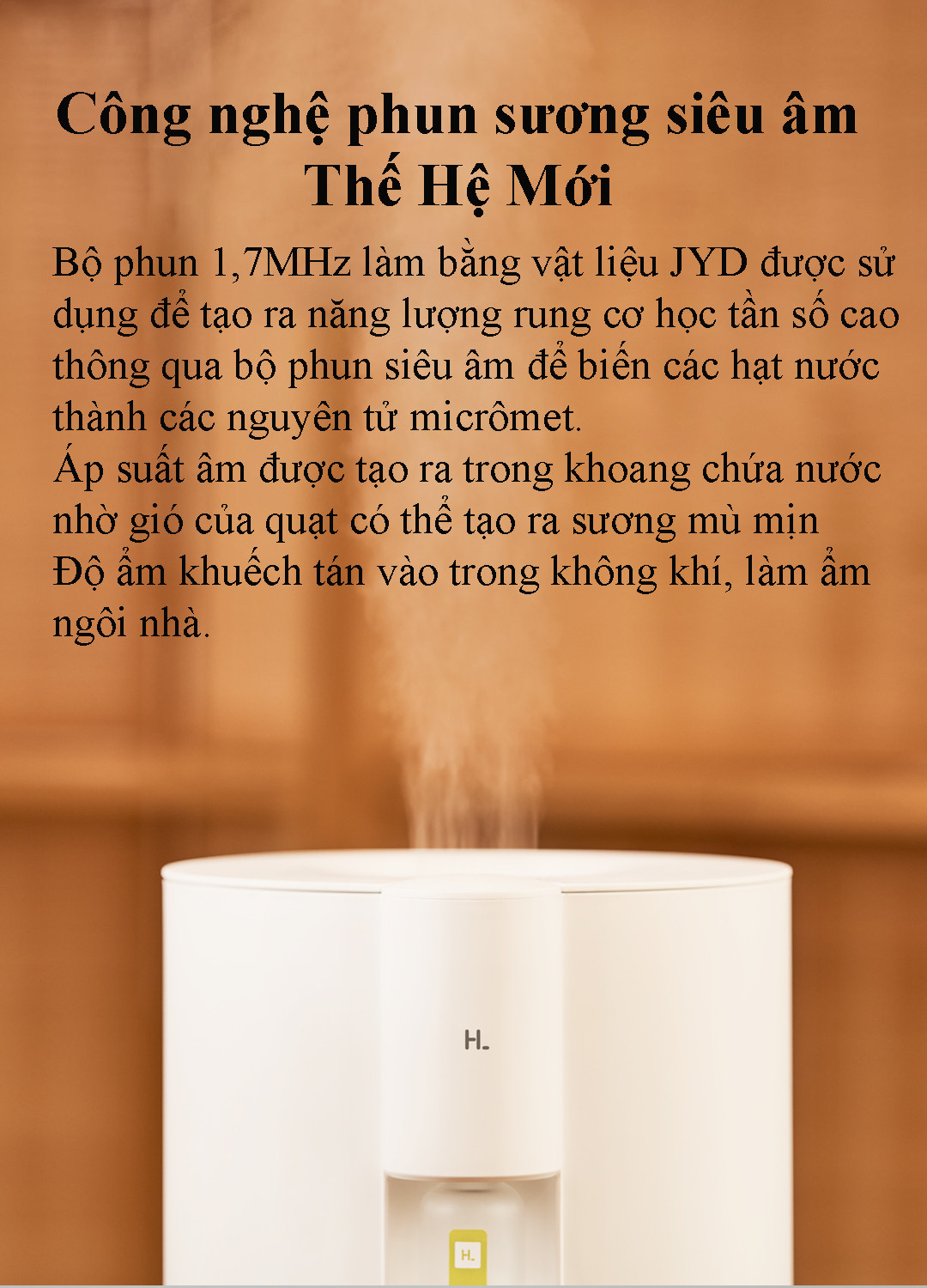 Máy tạo ẩm phun sương khuếch tán tinh dầu tạo hương thơm HL EOD02 tích hợp hai ống phun độc lập, thế hệ mới, Hàng Chính Hãng