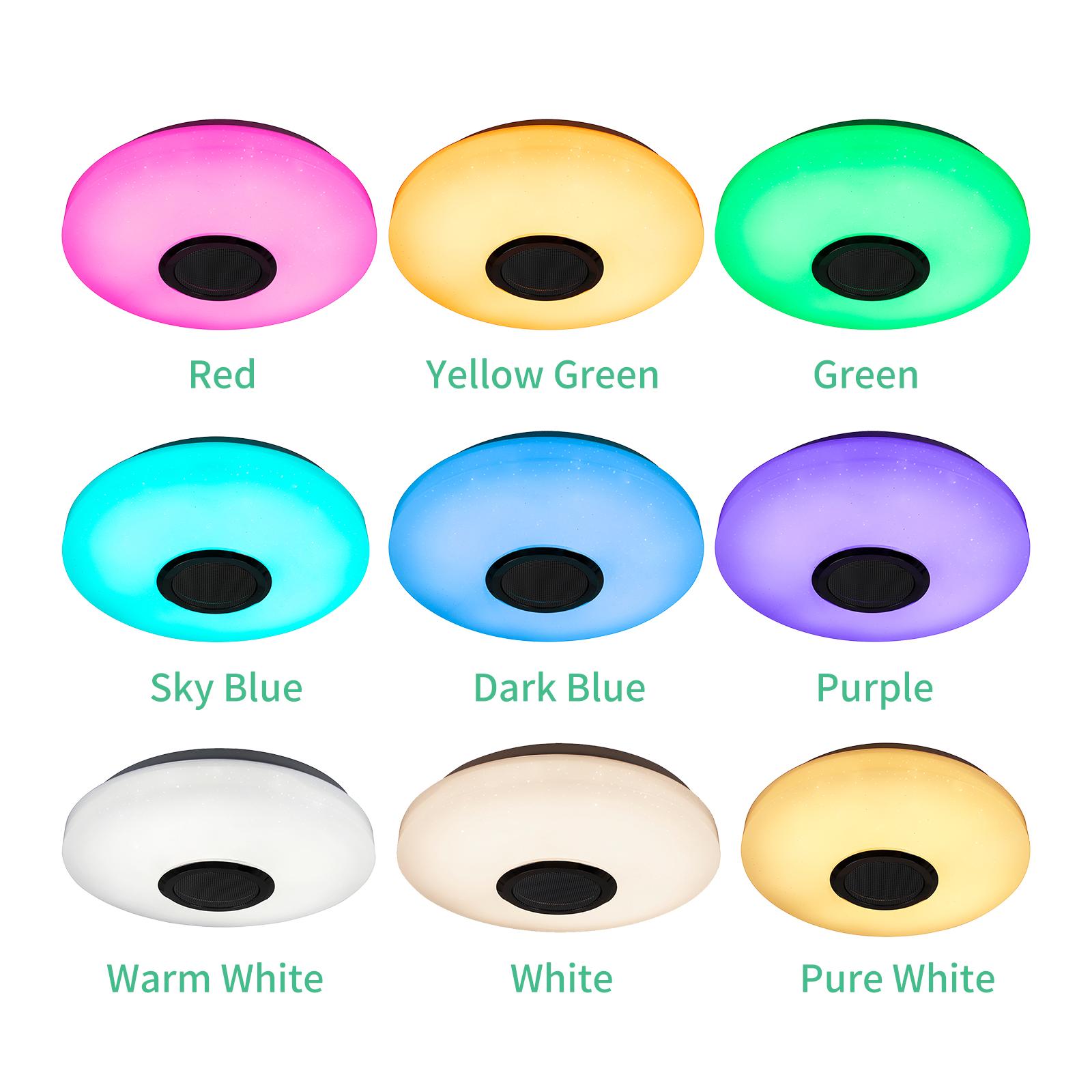 Đèn Trần Âm Nhạc Led Rgb Với Điều Khiển Ứng Dụng Loa Bt Điều Khiển Từ Xa