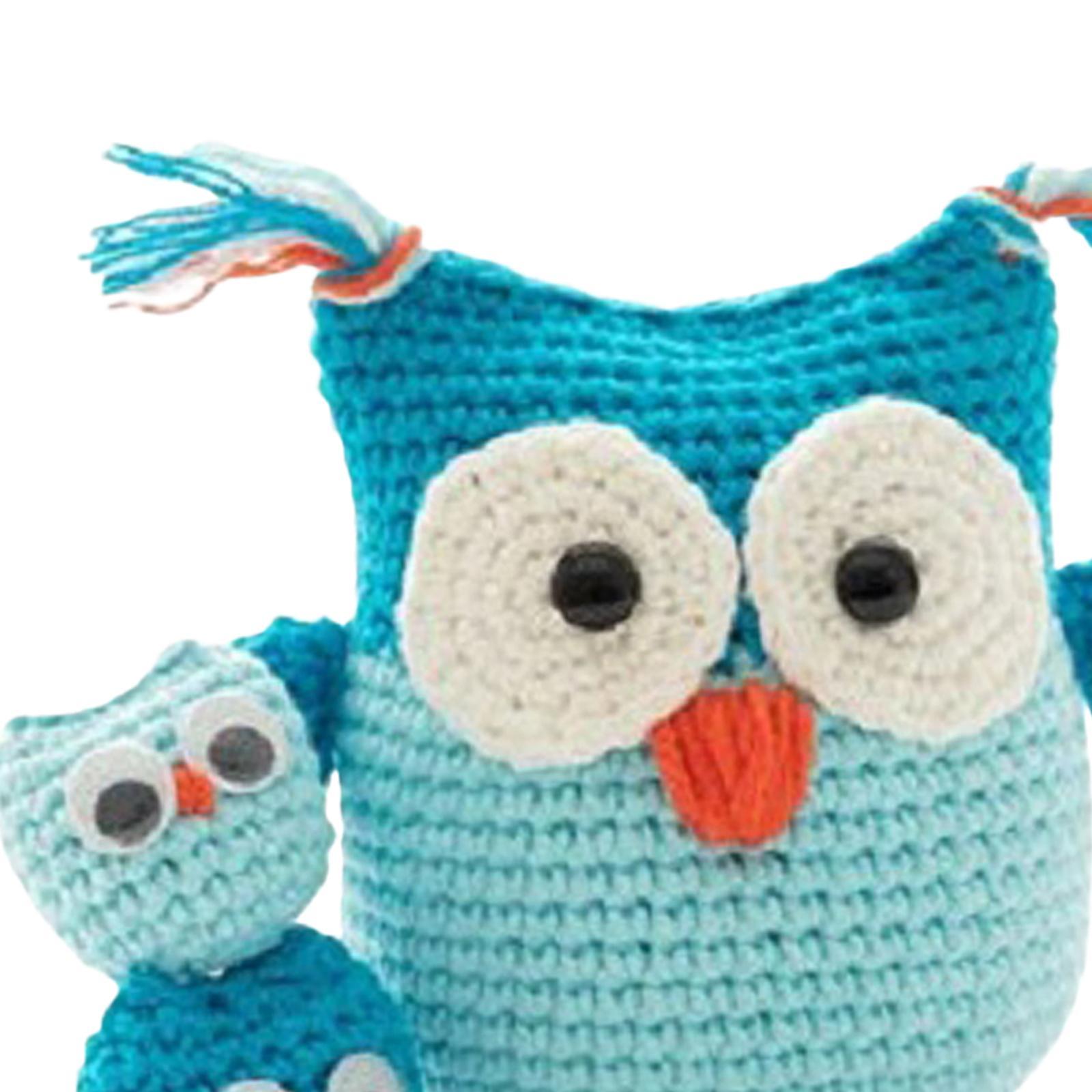2Set DIY Owl Dinosaur Doll Crochet Kits Hand Knitting Toy Starter Crochet Your Own Crochet Kits Beginner Crochet Kits