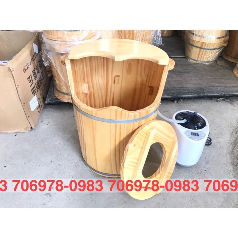 Thùng gỗ xông chân kết hợp x.ông phụ kho.a