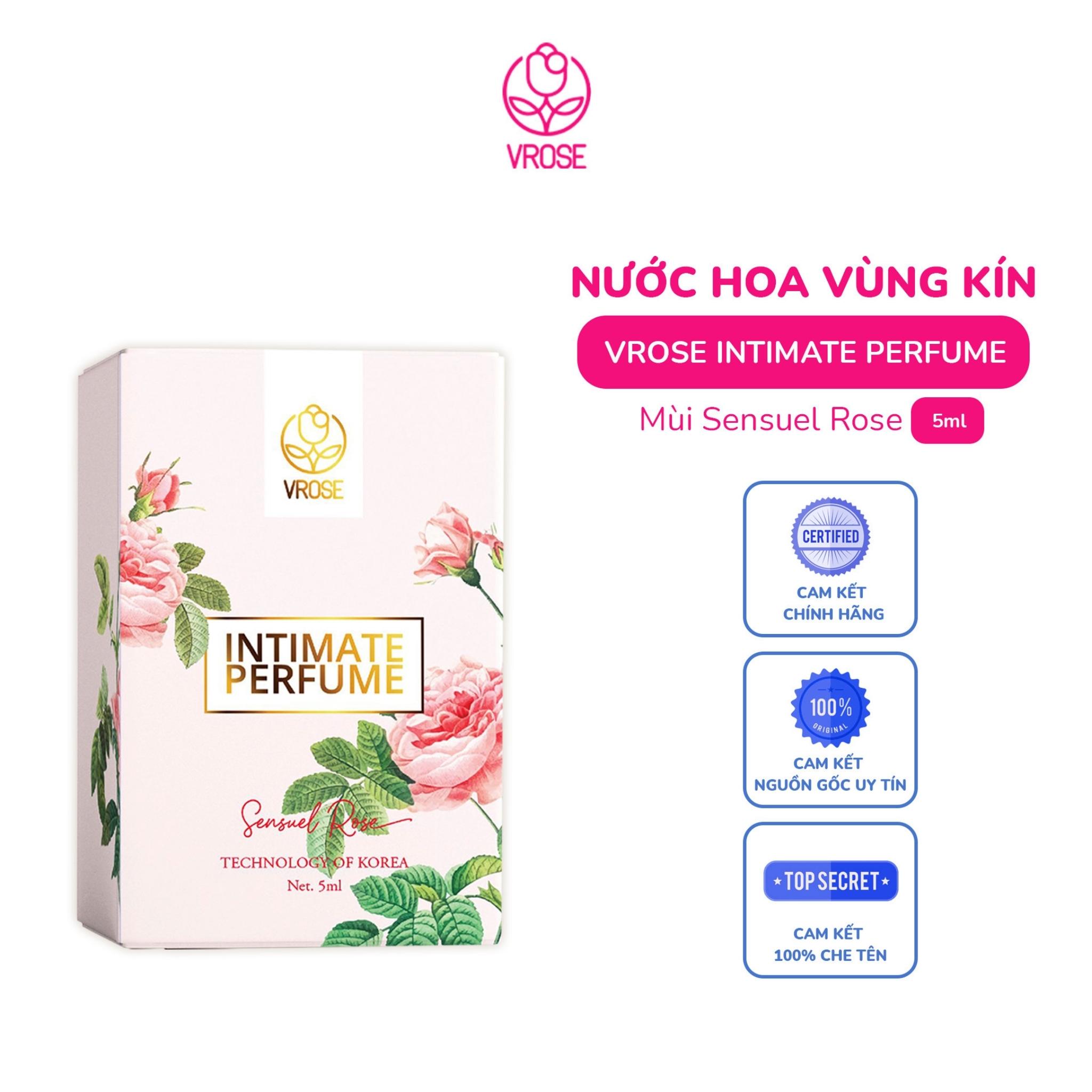 Nước hoa vùng kín nữ Vrose Intimate Perfume Sensuel Rose hương ngọt ngào quyến rũ 5ml