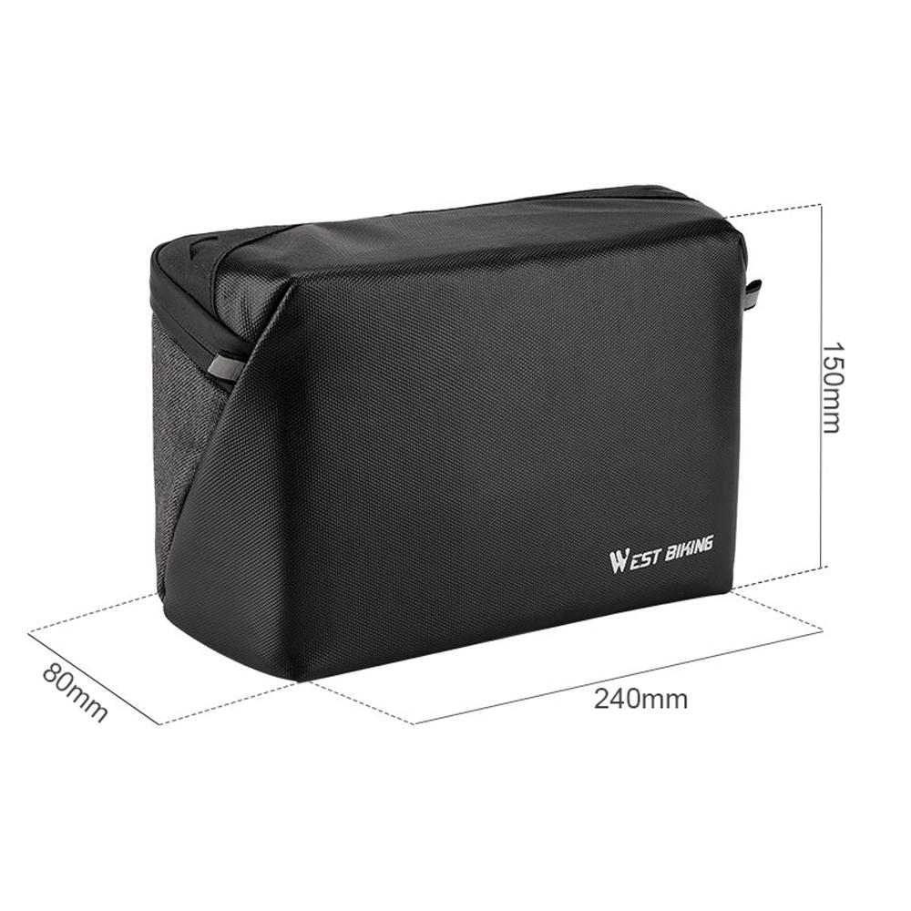 WEST BIKING 2.5L Bicycle Bag Multi-use Bike Bag Scooter Bike Front Storage Bags Anti-drop Wear-resistant Cycling Bag