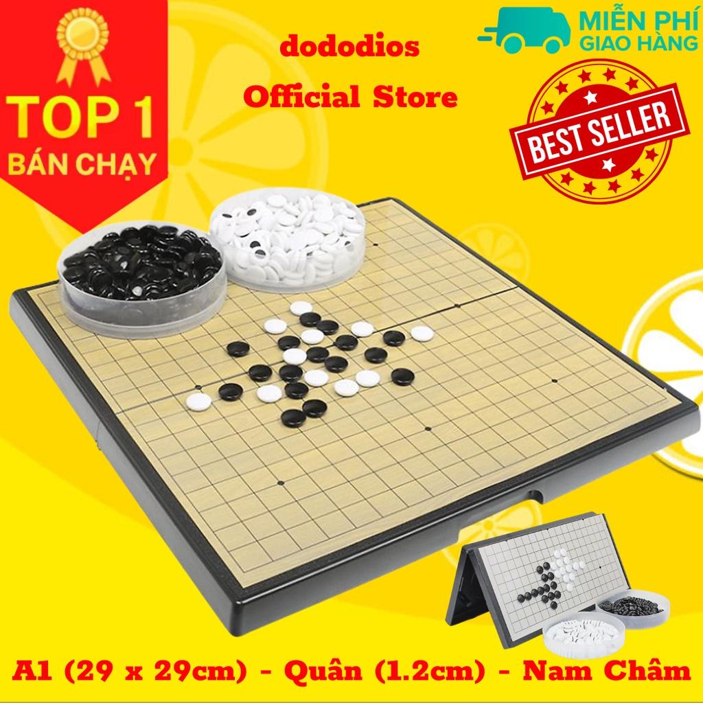 Cờ vây nam châm 19 dòng, 150 đen + 151 trắng, quân cờ đường kính 1.2cm, cao 0.4cm  - Hãng dododios - A1