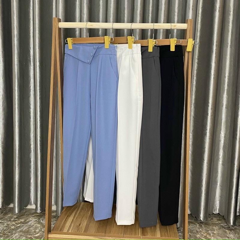 quần baggy 3 cúc cạp lệch