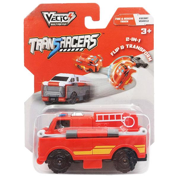 Đồ Chơi Xe Biến Hình Transracers Fire &amp; Rescue Truck / Escort Vehicle - Vecto VN463875-43