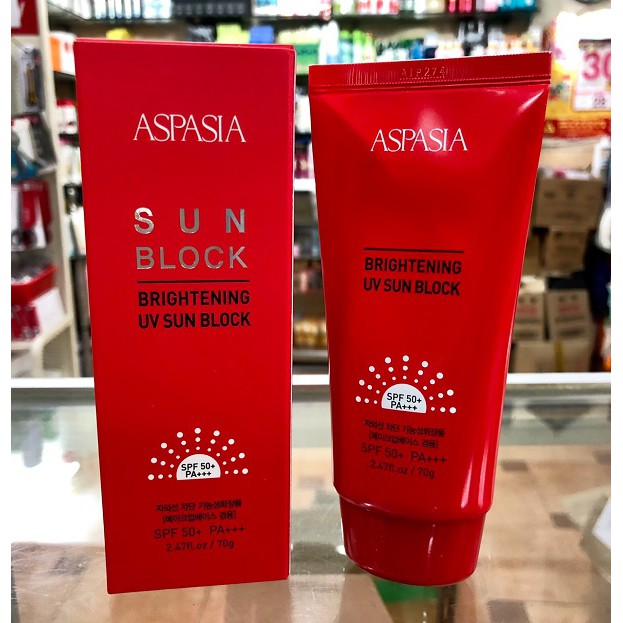 Kem chống nắng dưỡng trắng Aspasia Sun Block Brightening SPF50 70g