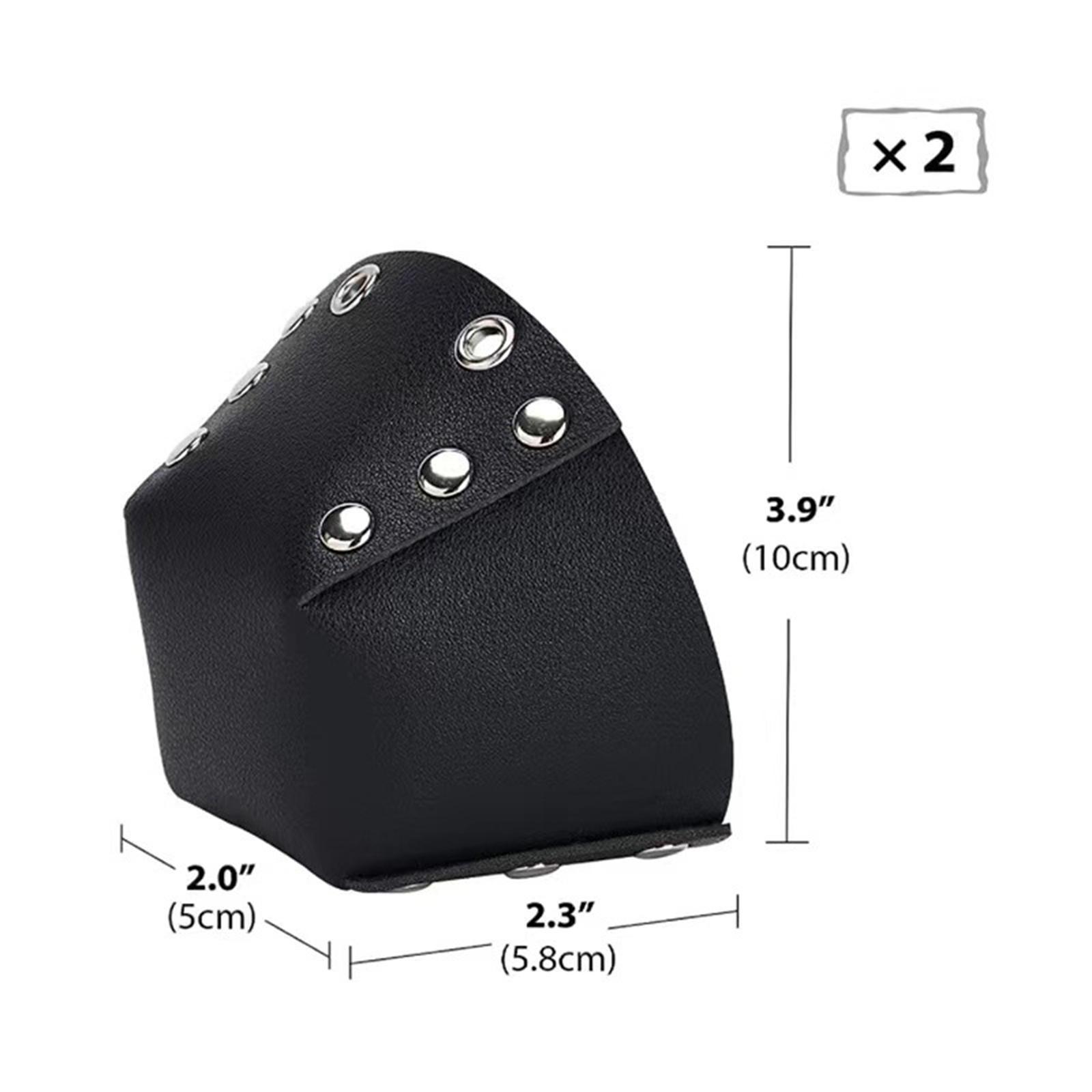 Skate Toe Guards PU Leather Toe Guards Protectors Black