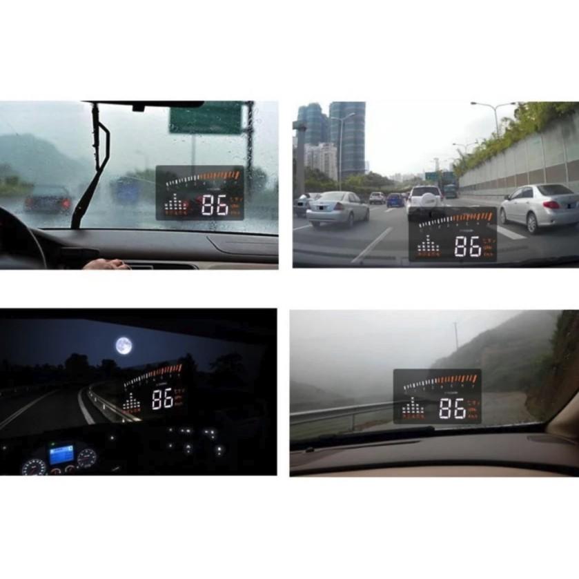 Bộ hiển thị và cảnh báo tốc độ lên kính lái HUD X5 cho xe hơi