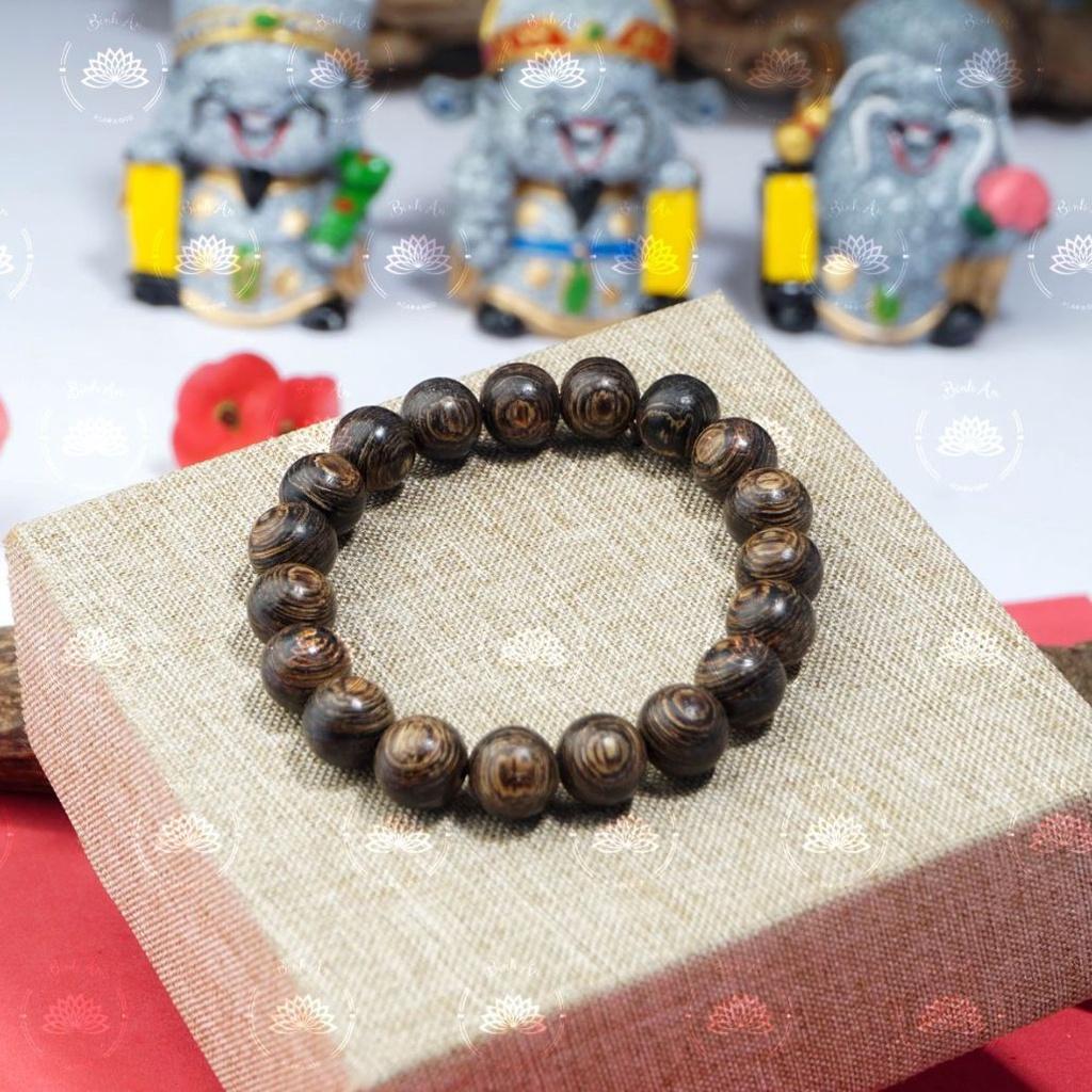 Vòng Tay Trầm Hương Tròn Đơn Sánh Chìm Nước- Trầm Hương Tự Nhiên - Trầm Việt- Size Nam Nữ.