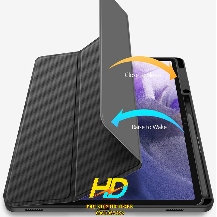 Bao Da Chống Sốc Dành Cho Xiaomi Pad 5 và Xiaomi Pad 5 Pro Chính Hãng Dux Ducis Toby Lưng Trong Suốt, Không Ố Màu, Có Ngăn Đựng Bút Tiện Lợi - Hàng Chính Hãng