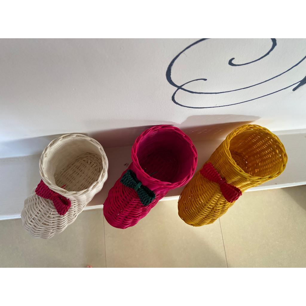 Đồ mây trang trí-Giày Mây Đan Trang Trí Noel; Giày Decor; Giày Đan Bằng Mây; Cắm Hoa Khô, Phụ kiện chụp hình