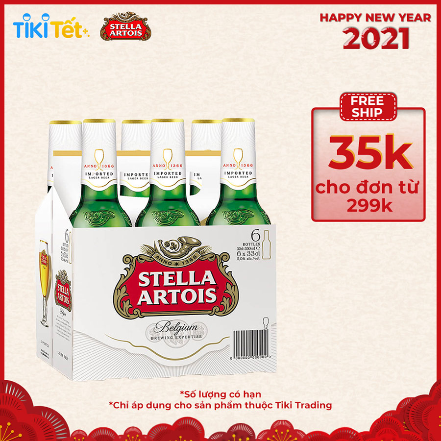 Bia Stella Artois 330ml 6 chai
