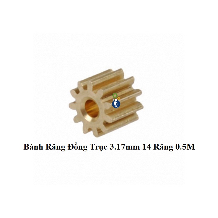 Bộ 2 cái Bánh Răng Đồng Trục 3.17mm 14 Răng 0.5M