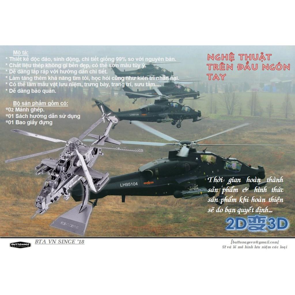 Mô Hình Lắp Ráp 3d Trực Thăng Tấn Công WZ-10