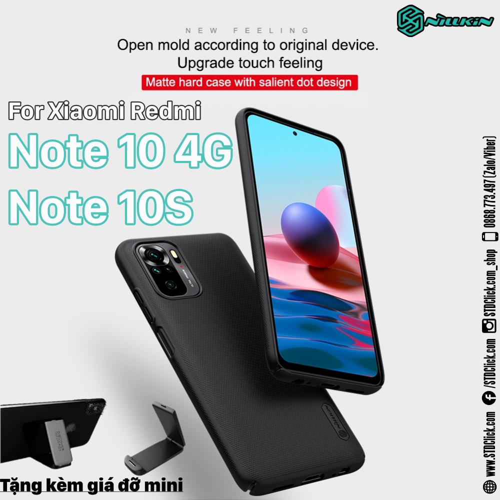 ỐP LƯNG DÀNH CHO ĐIỆN THOẠI XIAOMI REDMI NOTE 10 4G - REDMI NOTE 10S NILLKIN NHỰA CỨNG SẦN