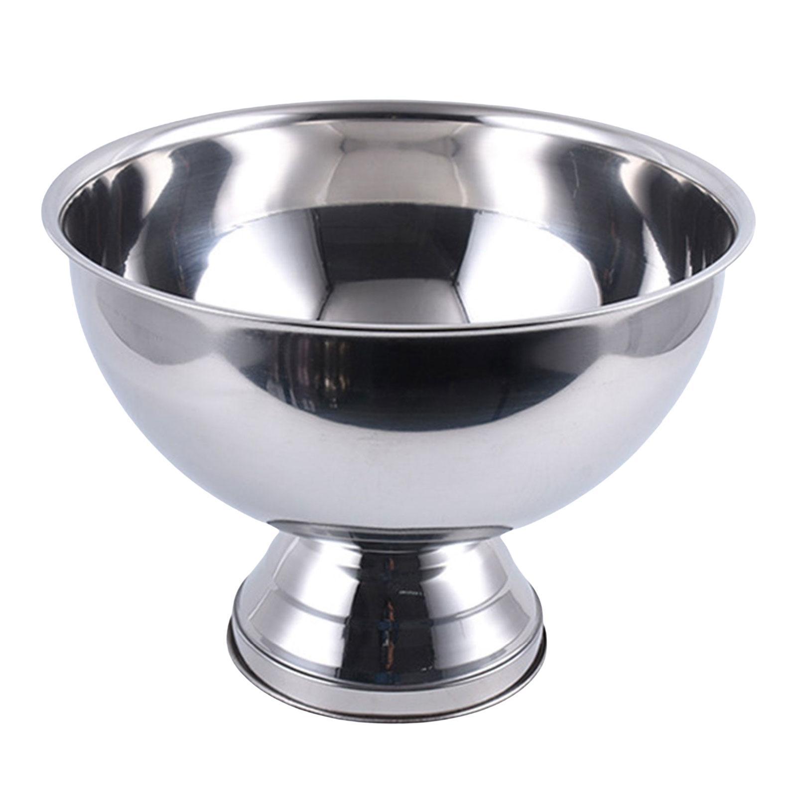 Stainless Steel Wine Beer Cool Ice Bucket Punch Bowls Champagne Cooler for Weddings Outdoor Activities