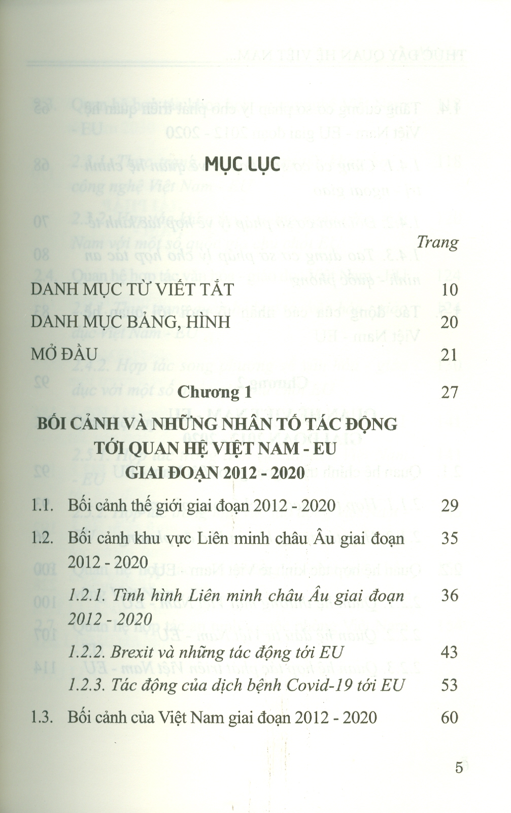 Thúc Đẩy Quan Hệ VIỆT NAM - LIÊN MINH CHÂU ÂU Trong Bối Cảnh Mới