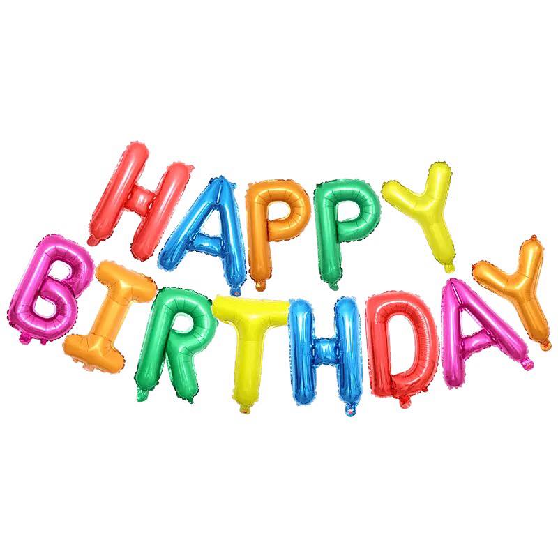 Set Bóng Chữ HAPPY BIRTHDAY- Nhiều Màu Sắc - Giao Màu Ngẫu Nhiên