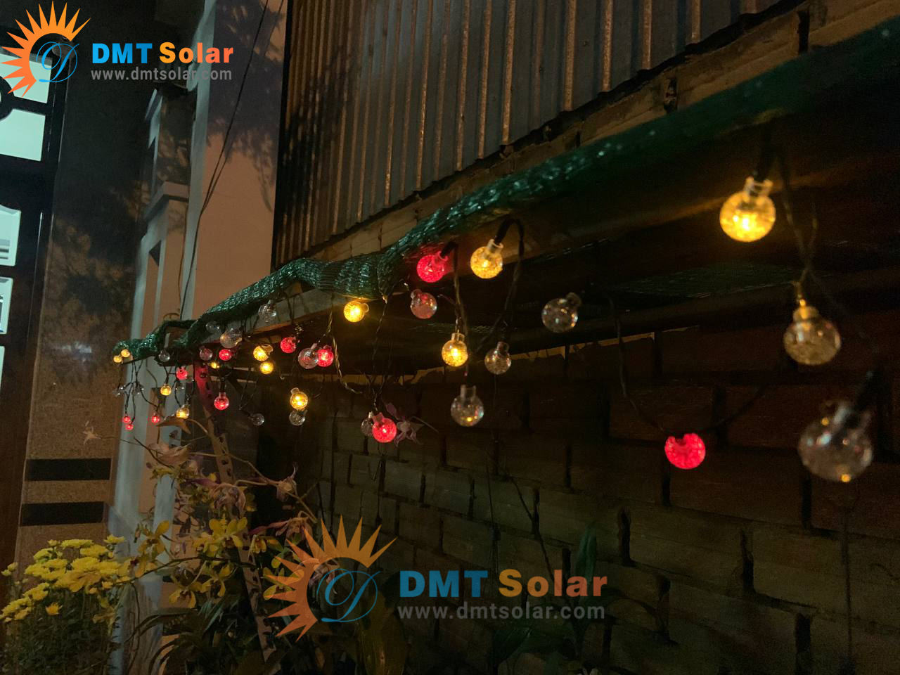 Đèn led dây pha lê trang trí năng lượng mặt trời - LED NHIỀU MÀU LD04-RGB