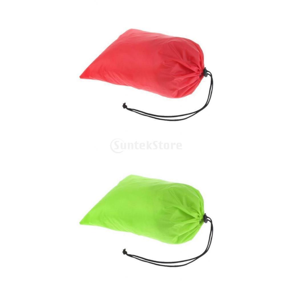 2 PiecesWaterproof Drawstring Storage Bag Stuff Bag for Clothes Shoes Red