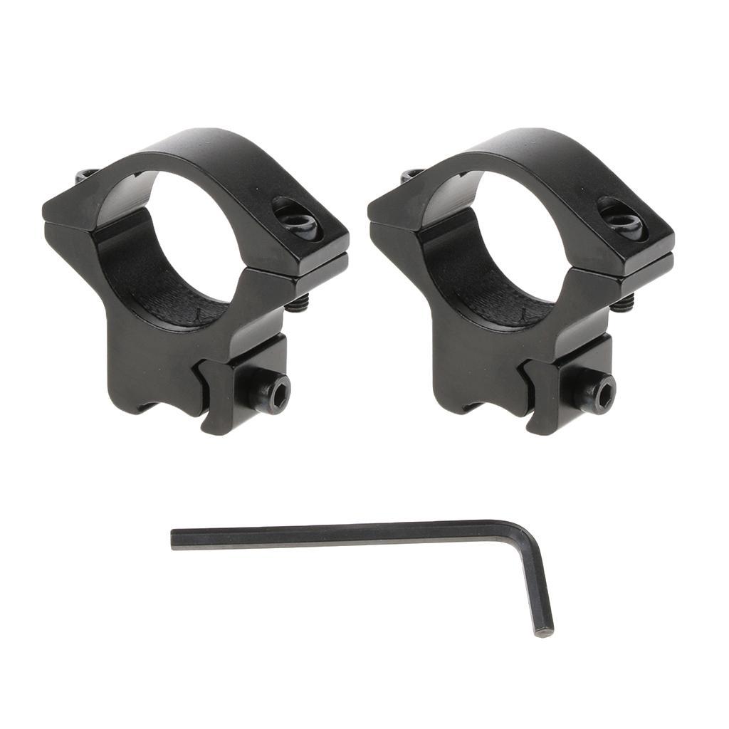 25.4mm 1'' Scope Mount Rings Fits for 11mm Dovetail Rail Low Profile W-DZ02