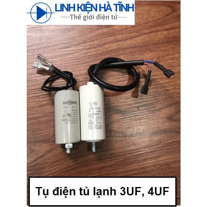 Tụ điện tủ lạnh có vít CBB65D 3UF 4UF Tụ khởi động mới tụ 3uf tụ 4uf